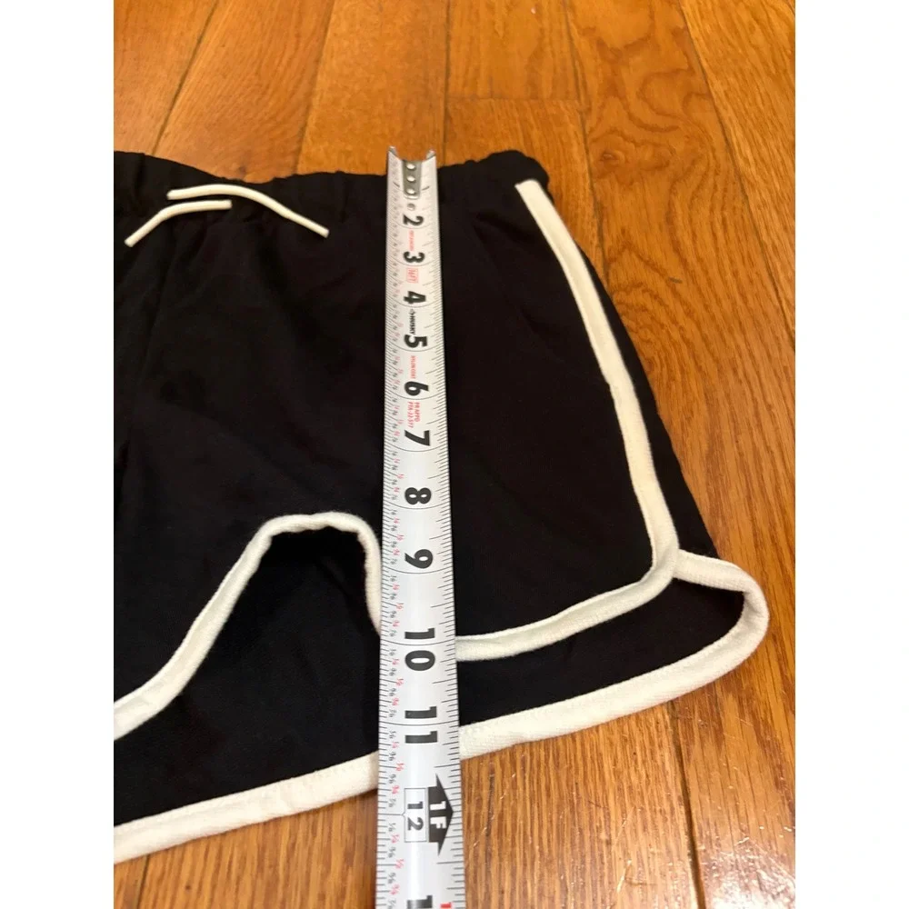 Old Navy Kids XL 14-16 Black White Contrast Trim Dolphin Shorts Activewear